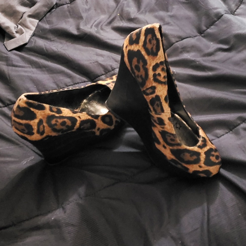 Leopard print heels